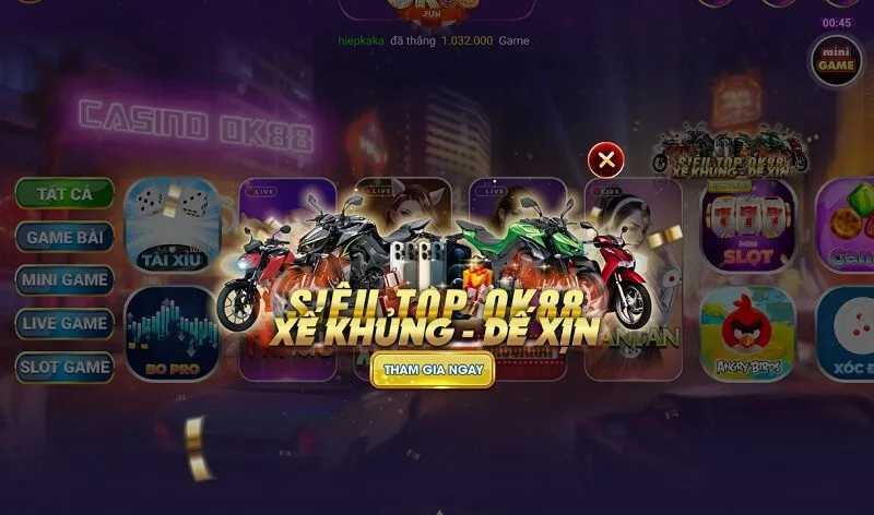 Khuyến mãi OK88 vừa đẳng cấp, thú vị, vừa mang lại cơ hội làm giàu nhanh chóng